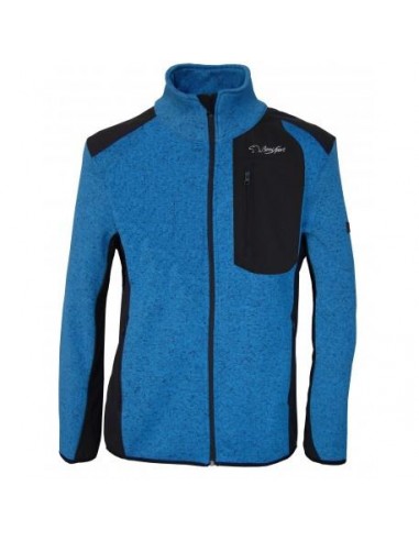 BENISPORT CARDIGAN GIROCOLLO BLU NERO