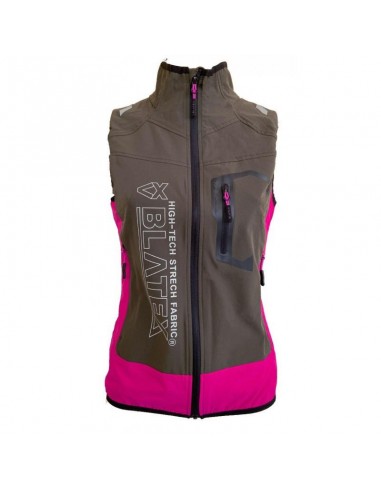 BLATEX GILET STRECH DONNA VERDE FUCSIA