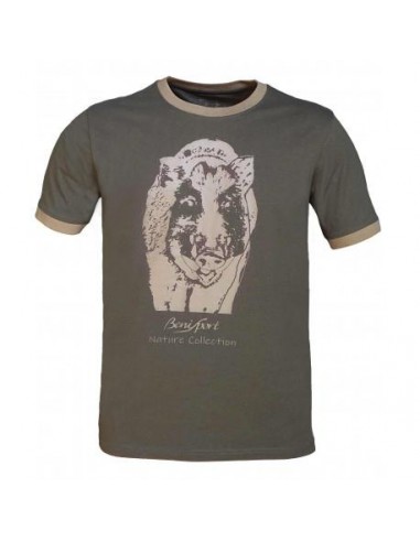 BENISPORT T-SHIRT IN COTONE CINGHIALE